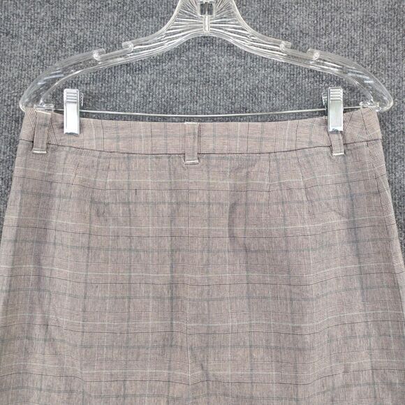 Wet Seal Skirt Womens Size 5 Gray Check Pattern Side Slit Cotton Blend - Picture 9 of 12